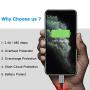iCrius iPhone Charger Cable, [MFi Certified] 6ft LED Light Up Visible Flowing Lightning Charger Charging Cord Compatible with iPhone11 Plus/XS/XR/X /8 Plus / 8/7 Plus / 7, iPod Touch More-Red