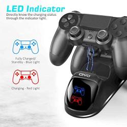PS4 Controller Charger Dock Station, OIVO Controller Charging Dock with Upgraded 1.8Hours-Charging Chip, Charging Dock Station Compatible with Playstation 4 Controller (Regular/Slim/Pro)