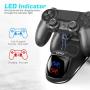 PS4 Controller Charger Dock Station, OIVO Controller Charging Dock with Upgraded 1.8Hours-Charging Chip, Charging Dock Station Compatible with Playstation 4 Controller (Regular/Slim/Pro)