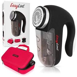 EasyLint Professional Sweater Shaver Best Rated Lint Fuzz Pill Remover for Clothes, Fabrics and Furniture. Includes Zipper Storage Case.