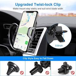 Phone Car Holder Mount - RAXFLY Windshield/Air Vent/Dashboard Cell Car Phone Holder for Car 360 Degree Rotation Universal Suction Mount Stand Compatible with iPhone 11 Samsung S20 Plus All Smartphones