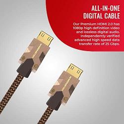 Monster M-Series 2000 Certified Premium HDMI 2.0 4K 60Hz, 25 Gbps, Zinc Alloy Connector, Vgrip, Braided Jacket
