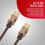Monster M-Series 2000 Certified Premium HDMI 2.0 4K 60Hz, 25 Gbps, Zinc Alloy Connector, Vgrip, Braided Jacket