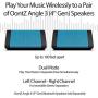 OontZ Angle 3 (4th Gen) Bluetooth Speaker, Crystal Clear Stereo Sound, Rich Bass, 100 Ft Wireless Range, Play Two Speakers Together (4th Gen only), Mic, IPX5, Portable Bluetooth Speakers (Blue)