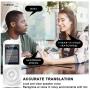 Birgus Translator Device Smart Language Interpreters Device with 2.4inch Capacitive Touch Screen Support Multi- Languages Freely Translation Machine Business Shopping Interpreter White
