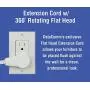 DATA COMM Electronics 45-0028-WH Recessed Pro-Power Kit with Duplex Surge Suppressor and Straight Blade Inlet, White