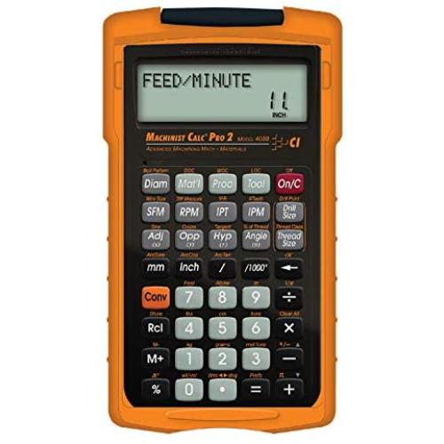Calculated Industries 4088 Machinist Calc Pro 2 Advanced Machining Calculator | Speeds and Feeds, DOC, LOC and WOC for Materials and Tool settings | Machinists, Setters, Tool & Die Makers, Shop Owners