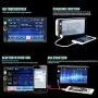 CAMECHO 7'' Double Din Car Stereo Audio Bluetooth MP5 Player USB FM Multimedia Radio+ 4 LED Mini Backup Camera with Steering Wheel Remote Support Mobile Phone Synchronization (Used in Android /iOS)