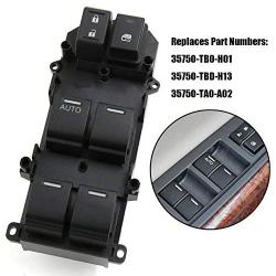 Driver Side Master Power Window Switch fit for 2008-2012 Honda Accord, Master Power Window Switch Front Left Driver Side Replaces 35750-TB0-H01 35750-TBD-H13 35750-TA0-A02