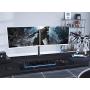 DESINO Dual Monitor Stand- Fully Adjustable Monitor Arm Desk Mount Heavy Duty Fit 2/Two LCD Screens up to 32 Inch, Mechanical Warfare Red