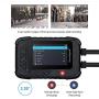 Motorcycle Dash Cam Camera, Blueskysea DV688 Sportbike Dashcam 1080p Front Rear Dual Lens Waterproof 130° Angle with 2.35'' LCD Screen Night Vision for Motorcycle Rider
