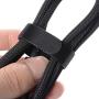 Reusable Cable Ties Management Straps - 6 Inch Strong &Microfiber fastening cloth, Adjustable Fastener Cable Strap Hook and Loop Cord Ties, 20 Piece， Black.