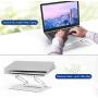 Besign LS05 Aluminum Laptop Stand, Ergonomic Adjustable Notebook Stand, Riser Holder Computer Stand Compatible with Air, Pro, Dell, HP, Lenovo More 10-15.6'' Laptops (Silver)