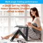 Desk York Laptop Holder for Bed/Recliner/Sofa- Birthday Gifts for Women, Man, Mom, Dad, Student, Friend- Couch Lap Top Desk- Facetime & Zoom Computer Table, 2 Built-in Fans/Mousepad&USB-Aluminum-Black