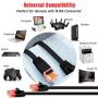 NORNNCERTI Cat 6 ethernet Cable 35 ft, Black Computer LAN Cable,Flat LAN RJ45 high Speed Internet Cable with Cable Clips for modems.