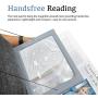 3X Large Full Page Magnifier with 12 LED Lights[Provide Evenly Lit Viewing Area], Foldable Flip-Out Legs, Dual Power Supply Modes- Ideal for Hands Free Reading, Low Vision, Seniors with Aging Eyes