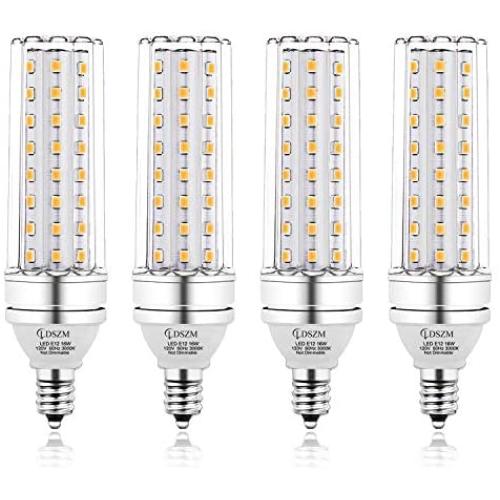 E12 LED Bulbs, 16W LED Candelabra Bulb 120 Watt Equivalent,1400lm, Decorative Candelabra Base E12 Non-Dimmable LED Chandelier Bulbs, Warm White 3000K, LED Corn Lamp, Pack of 4