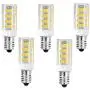 E14 4W LED Light Bulb, 5 Pack, Daylight White 6000K , 40W Incandescent Bulb Equivalent, 400LM 52 LED 2835-SMD Light, Dimmable, AC 110V