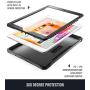 Poetic Revolution Series Case Designed for iPad 10.2 7th Generation 2019 / 8th Generation 2020 Case, Full-Body Rugged Shockproof Protective Cover with Kickstand and Built-in-Screen Protector, Black