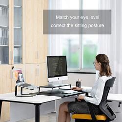 Monitor Stand Riser with USB Ports,Aluminum Computer Riser Support Transfer Data Keyboard Storage Desk Organizer for Laptop,Computer,iMac,Printer