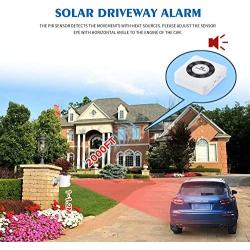 Emacros Pairable 1/2 Mile Long Range Solar Wireless Driveway Alarm Weatherproof Motion