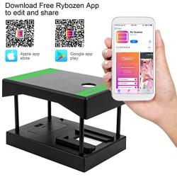 Rybozen Mobile Film and Slide Scanner, Converts 35mm Slides & Negatives into Digital Photos with Your Smartphone Camera, Interesting Presents and Toys with LED Backlight（2AA Batteries not Included