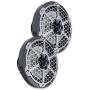 DS18 CF8 Carbon Fiber Marine Speaker - 8'', 2-Way, 450W Max, 150W RMS, 100% UV Stable, IP65 Marine Grade Specs, 4 Ohms, Integrated RGB LED Lighting - for All Elements, UTV, ATV & Jeeps (2 Speakers)