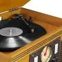 Victrola 8-in-1 Bluetooth Record Player & Multimedia Center, Built-in Stereo Speakers - Turntable, Wireless Music Streaming | Mahogany