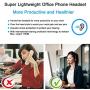 Emaiker Office Desk Phone Headset Single Ear RJ9 Call Center Telephone Headset RJ9 QD Cord with Noise Cancelling Microphone for Landline Phone IP Phones Yealik Sangoma Grandstream Akuvox Escene
