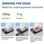 Digital Pocket Scale - 0.001oz 3000g Small Portable Electronic Postal Scale with Back-Lit LCD Display (Batteries Included)