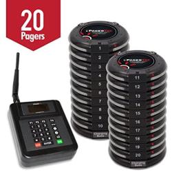 Digital Coaster 2.0 Paging System, Coaster Style System,Red LED Lights (Set of 20)