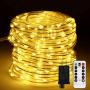B-right Led Rope Light Outdoor, 72ft 200 Led Dimmable String Light Rope Plug with Remote, 8 Modes Extendable Waterproof Rope String Light for Bedroom Party Christmas Indoor Outdoor Decor, Warm White