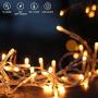 FOAMICHI 150 LED Outdoor String Lights, Waterproof Extendable Twinkle Lights 8 Modes Fairy Lights Plug in, Christmas Lights for Outdoor Wedding Party Christmas Decor (Warm White)