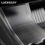 LUCKEASY Car Central Control Panel Protective Patch for Tesla Model 3 2017-2020 Real Carbon Fiber (Matt) 3pcs/Set