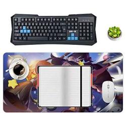 Mouse pad Mercy Witch,Extended Gaming Mouse pad,Large Desk Mat,Waterproof Anti-Dirty No-Slip Stitched Edges Mousepads for Computer Black 16x32inch