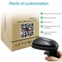 TEEMI Bluetooth Barcode Scanner with USB Cradle, 1D 2D QR Wireless USB Imager with Vibration Alert for iOS Android Devices, Max 300 Yards Transfer Range, Handsfree Screen Scanning