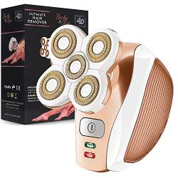 Electric Shaver for Women, SaikerMan Cordless Electric Razor Legs Body Face Bikini Area Hair Trimmer Remover Removal for Ladies Womens - Rose Gold