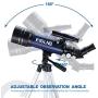 ESSLNB Telescope for Kids 70mm Refractor Telescope with Smartphone Adapter 51.6in Tripod Astronomical Telescopes for Astronomy Beginners Adults 3X Barlow Moon Filter Fully Coated Lens