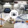 Aqonsie LED Garage Lights Bulb 6000LM Deformable Light 60W E26/E27 Ceiling lamp with 3 Adjustable Panels for Garage Workshop Warehouse Factory Supermarket Basement (Silver)