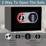 Sdstone Security Safe Box with Induction Light,Electronic Digital Securit Safe with Keypad, Wall or Cabinet Anchoring Design -Protect Cash Money, Jewelry, Passports-for Home, Business ，0.23 Cubic Feet
