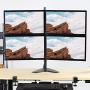 VIVO Quad LCD Computer Monitor Mount Free Standing Heavy Duty Desk Stand, Fully Adjustable, Holds 4 Screens up to 30 inches STAND-V004F