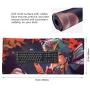 Bimor Extended Gaming Mouse Mat/Pad - Large, Wide (Long) Custom Professional Mousepad, Stitched Edges, Ideal for Desk Cover, Computer Keyboard, PC and Laptop (90x40 angelbutterfly)