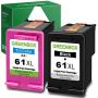 GREENBOX Remanufactured Ink Cartridge 61 Replacement for HP 61XL 61 XL for Hp Envy 4500 5530 5534 5535 Deskjet 1000 1056 1010 1510 1512 2540 3050 050A Officejet 2620 4630 (1 Black 1 Tri-Color)