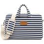 Canvaslife Breton Stripe Pattern 15 inch Waterproof Laptop Shoulder Messenger Bag Case with Rebound Bubble Protection for 14 inch-15.6 inch Laptop 15 Case Bag
