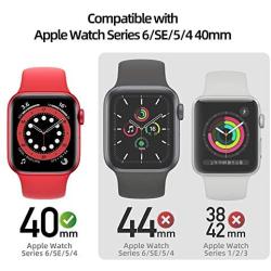 pzoz Compatible for Apple Watch Series 6/5 /4 /SE 40mm Case with Screen Protector Accessories Slim Guard Thin Bumper Full Coverage Matte Hard Cover Defense Edge for Women Men GPS iWatch (Blue)