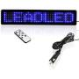 Leadleds Remote Led Programmable Sign Driving Lights for Cars/motorcycle/bicycle/vehicle, By Remote Program English, European Characters, Number, Punctuation, Symbol, Easy Program (Blue)