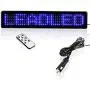 Leadleds Remote Led Programmable Sign Driving Lights for Cars/motorcycle/bicycle/vehicle, By Remote Program English, European Characters, Number, Punctuation, Symbol, Easy Program (Blue)