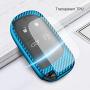 ELOHEI Soft TPU Case Cover Protector Case for Jeep Key Fob, Car Remote Key Fob Case for Jeep Grand Cherokee Renegade Fob Remote Key 360° Full Protection (Blue)
