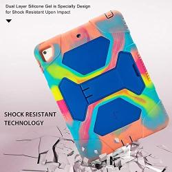 iPad Case 9.7 inch for 2017 iPad 5th Generation Case /2018 iPad 6th Generation Case/ 2016 iPad Pro Case / iPad Air 2 Case, Heavy Duty Shockproof Silicone Protect Case - Ice/Blue
