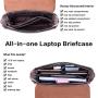 Briefcase for Women, 15.6 17 Inch Laptop Bag Business Work Bag Crossbody Bags College Satchel Purse with Professional Padded Compartment for Tablet Notebook Ultrabook, purple